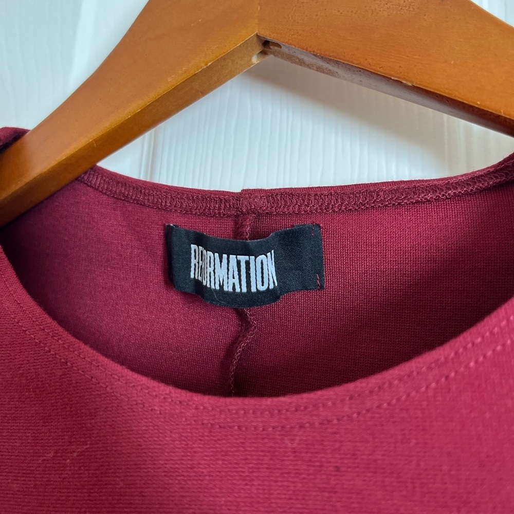 Reformation Wine Red Sleeveless Mini Dress - Picture 6 of 9